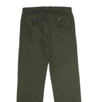 CALVIN KLEIN Mens Cotton Green Regular Straight Trousers W32 L32 Classic Casual