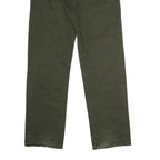 CALVIN KLEIN Mens Cotton Green Regular Straight Trousers W32 L32 Classic Casual