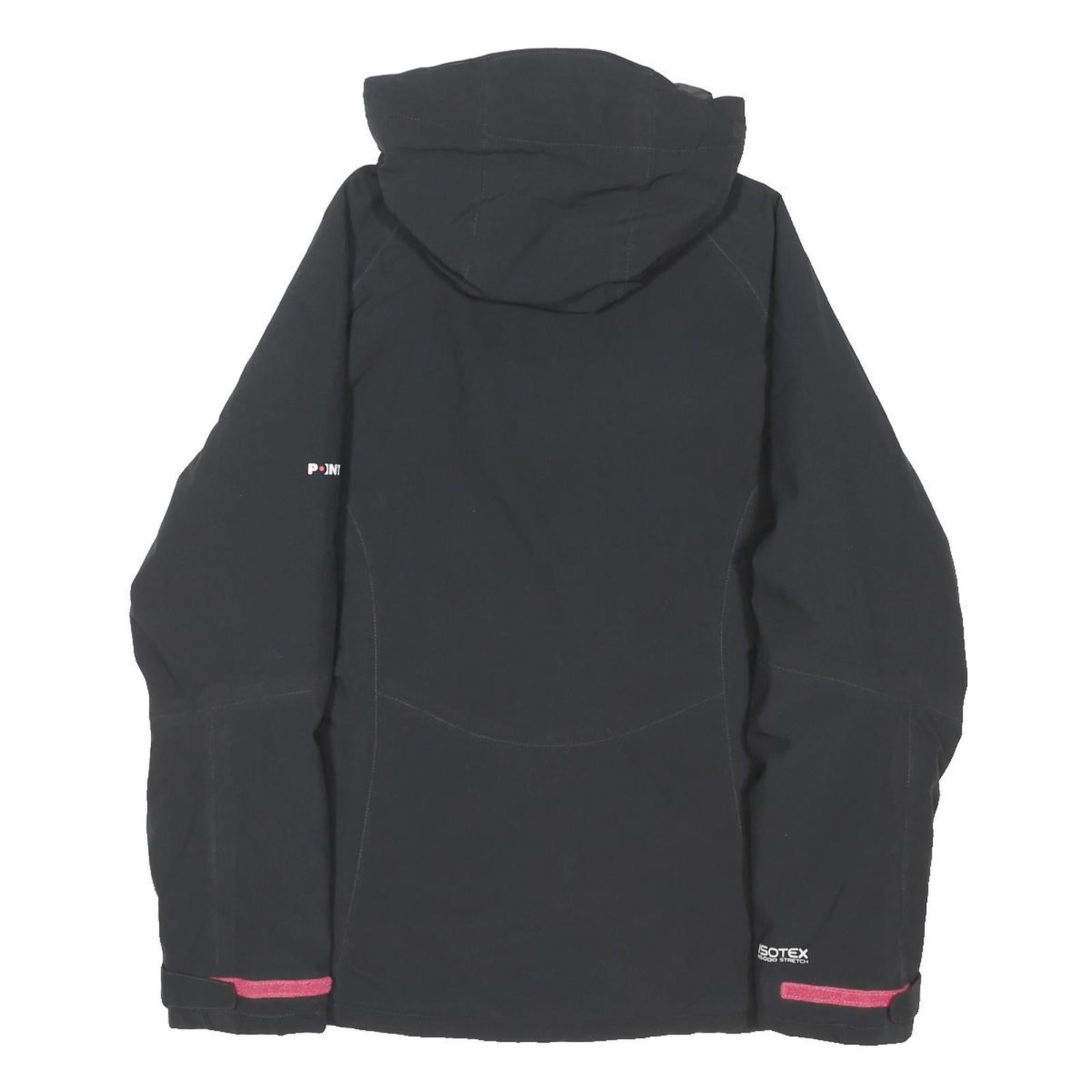 REGETTA Womens Black Outdoor Jacket UK 18 Polyester Blend Zip Hooded Pocket