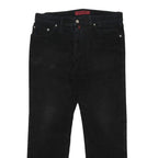PIERRE CARDIN Mens Cotton Blend Black Regular Fit Straight Leg Trousers W34 L30