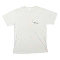 HANES Mens White Mt Hood Summer Ski Camps Graphic T-Shirt M Crew Neck Short