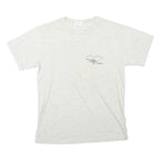 HANES Mens White Mt Hood Summer Ski Camps Graphic T-Shirt M Crew Neck Short