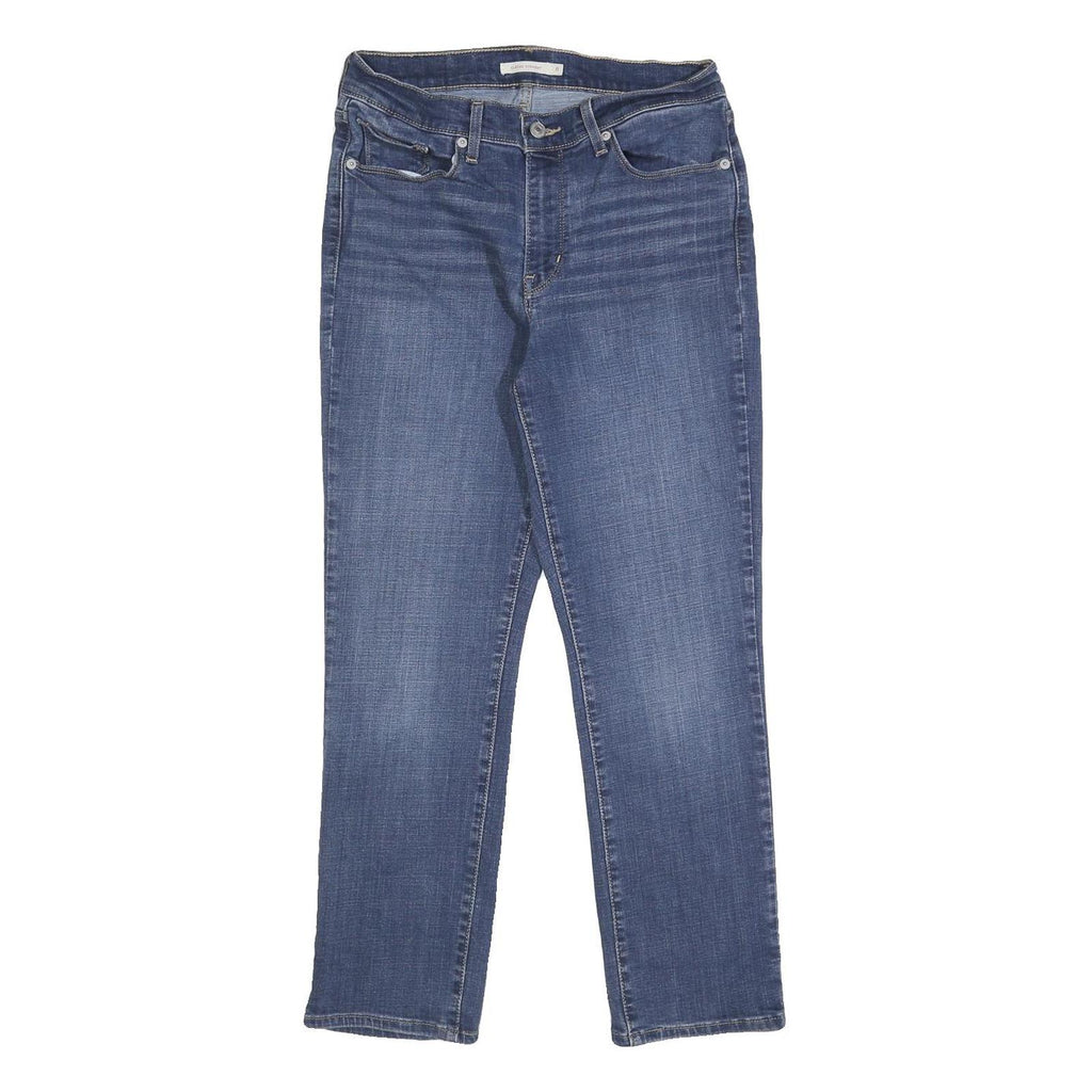 LEVI'S Womens Classic Blue Denim Straight Jeans W29 L28 Zip Cotton Blend