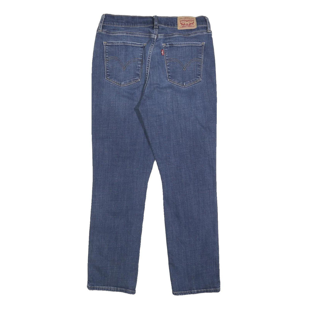 LEVI'S Womens Classic Blue Denim Straight Jeans W29 L28 Zip Cotton Blend