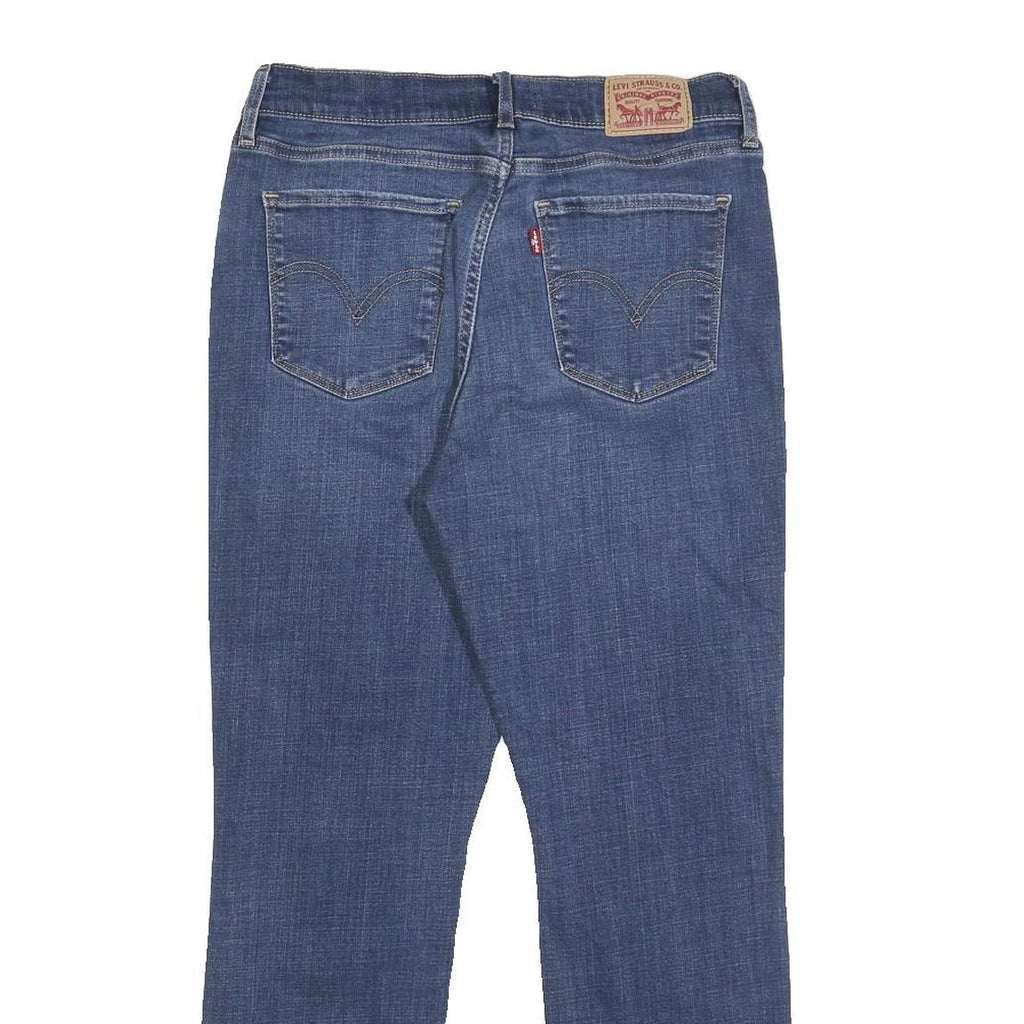 LEVI'S Womens Classic Blue Denim Straight Jeans W29 L28 Zip Cotton Blend
