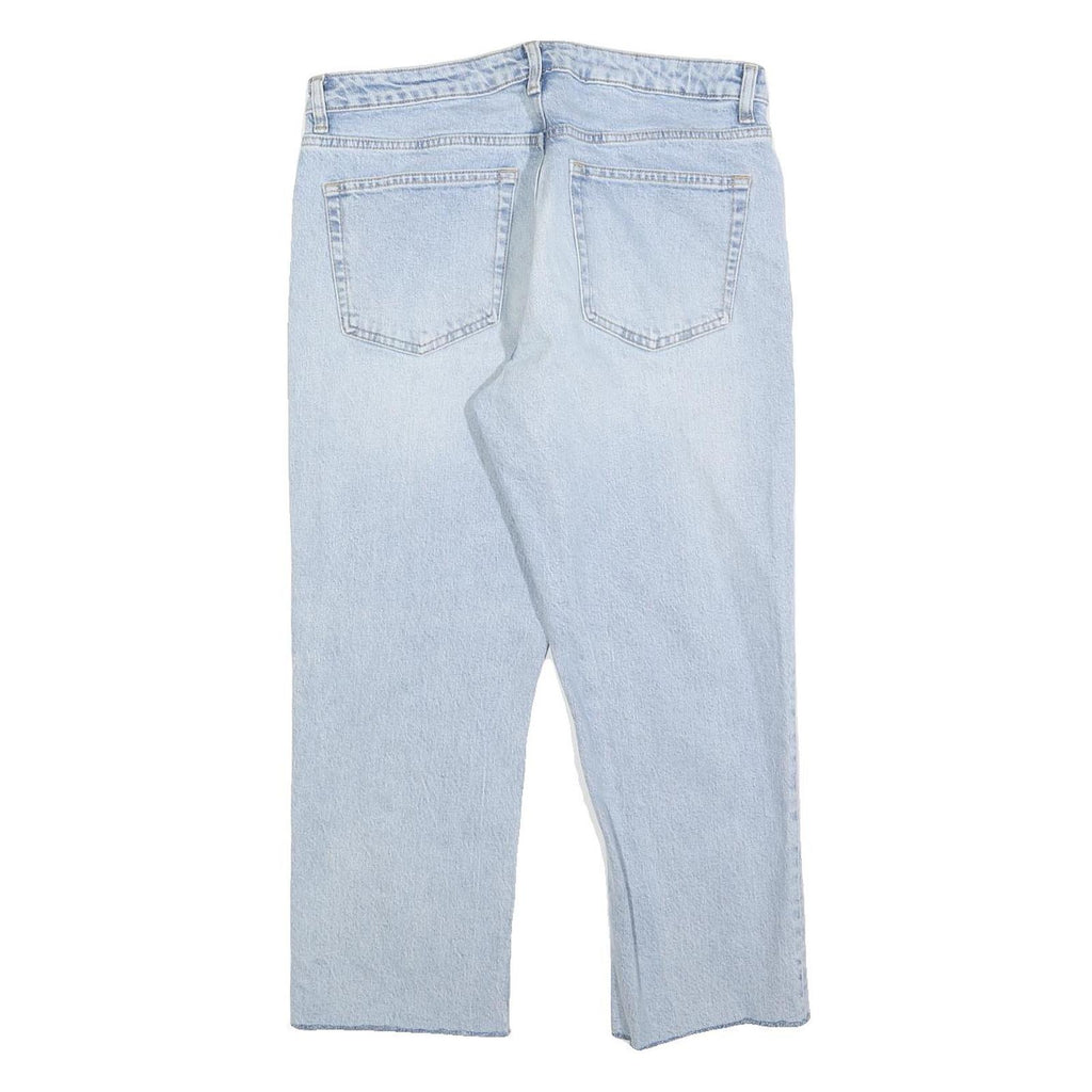 TOPSHOP Womens Regular Fit Straight Leg Denim Light Blue Cotton Blend Jeans W32