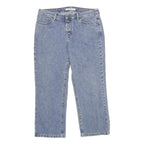 TOMMY HILFIGER Womens Blue Relaxed Straight Denim Cotton Stone Wash W32 L26