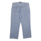 TOMMY HILFIGER Womens Blue Relaxed Straight Denim Cotton Stone Wash W32 L26