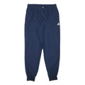 ADIDAS Mens Joggers Blue L W31 L30 Logo Casual Sportswear Regular Tapered Fit