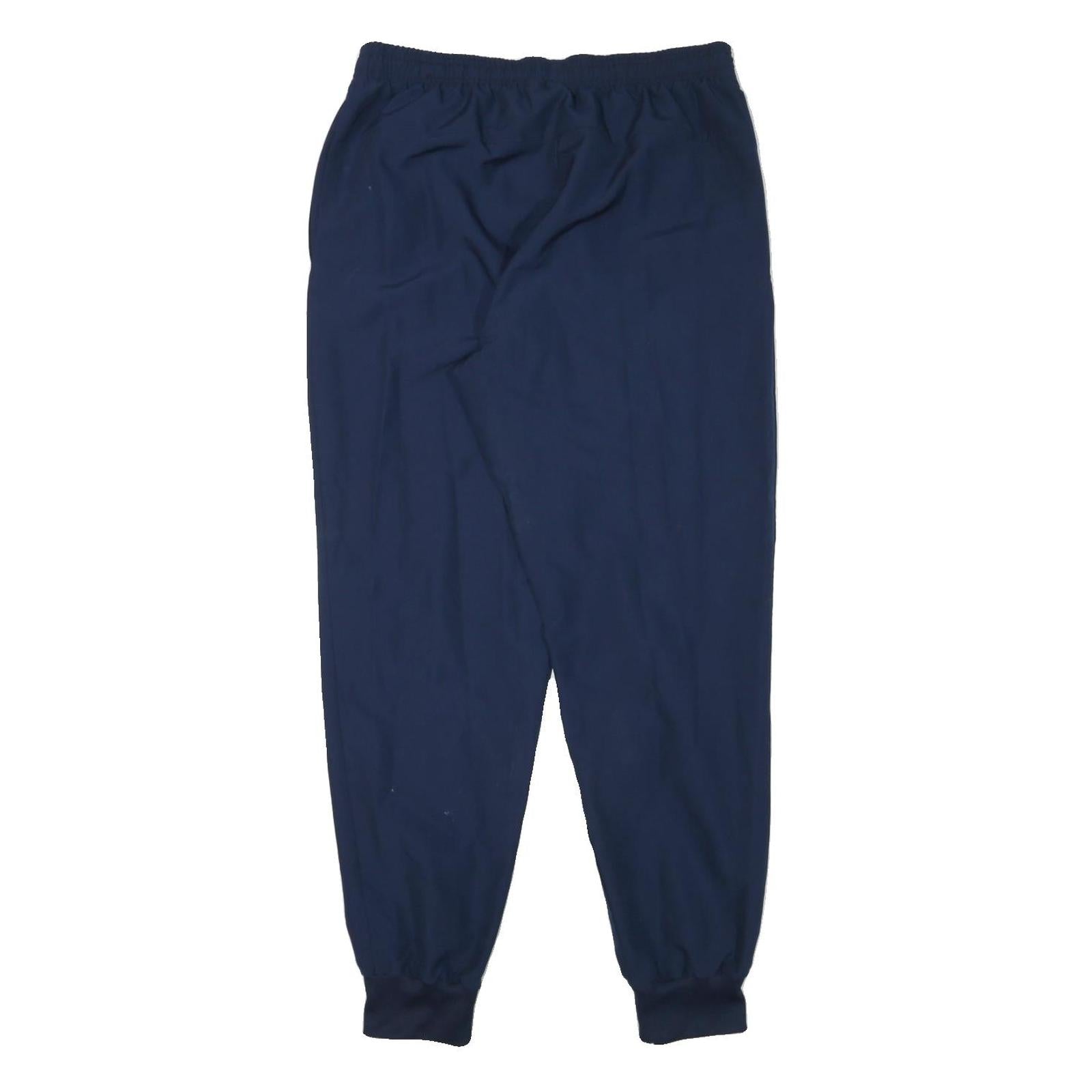 ADIDAS Mens Joggers Blue L W31 L30 Logo Casual Sportswear Regular Tapered Fit