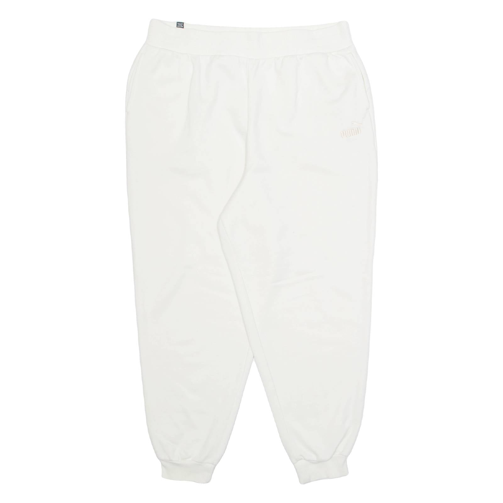 PUMA Womens Joggers White Tapered XL W32 L27