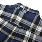 CHAPS Mens Blue Black & Grey Check Shirt L Classic Cotton Button Down