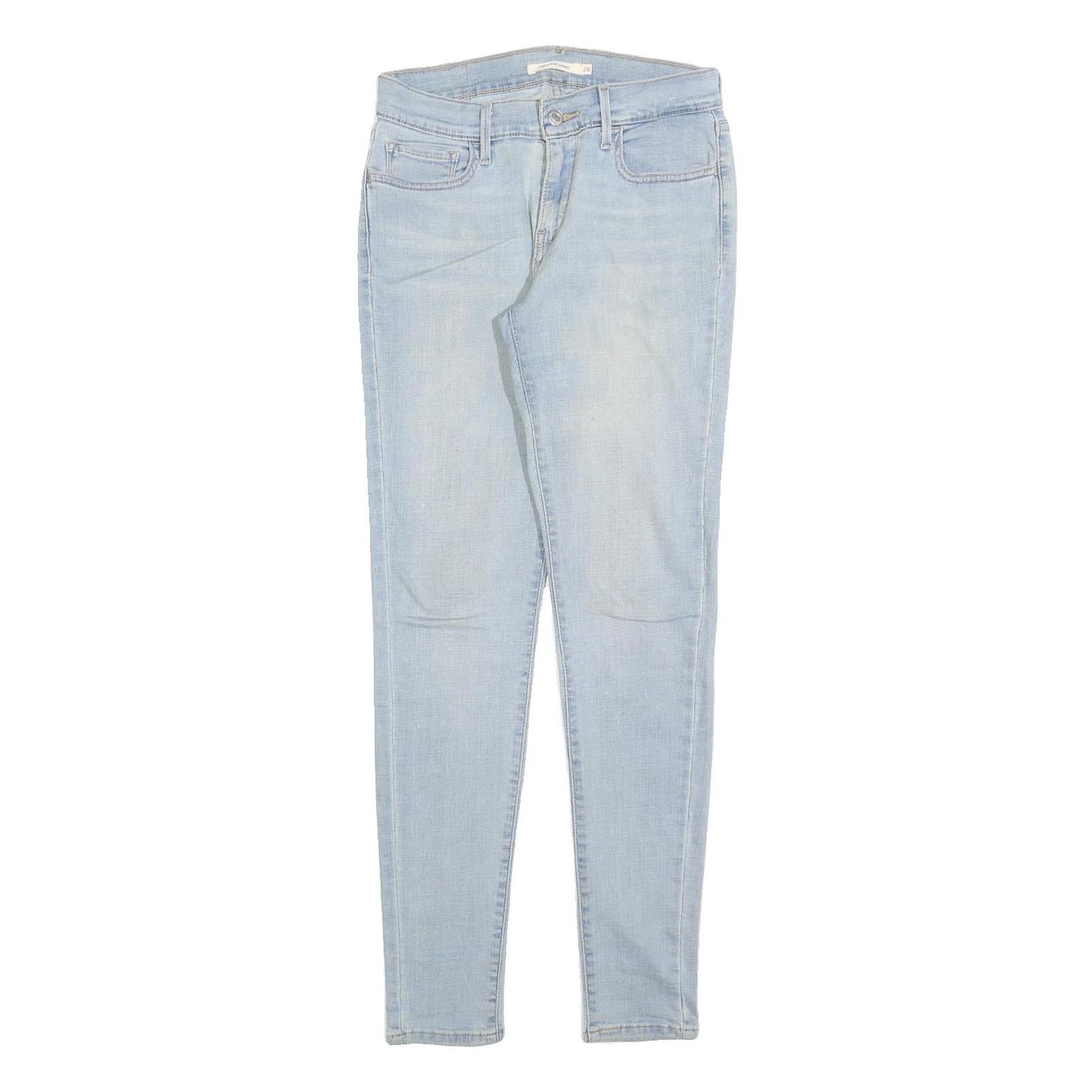 LEVI'S 710 Womens Jeans Blue Slim Skinny Denim Light W28 L30 Stretch