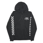 VANS Mens Black Checkerboard Pullover Hoodie S Cotton Blend Skatewear