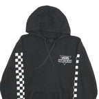 VANS Mens Black Checkerboard Pullover Hoodie S Cotton Blend Skatewear