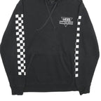 VANS Mens Black Checkerboard Pullover Hoodie S Cotton Blend Skatewear