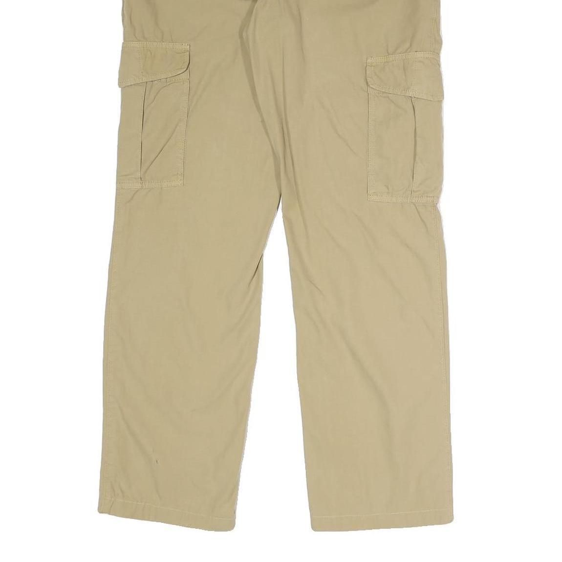 NAPAPIJRI Mens Beige Polyester Blend Regular Cargo Trousers W32 L29 Practical