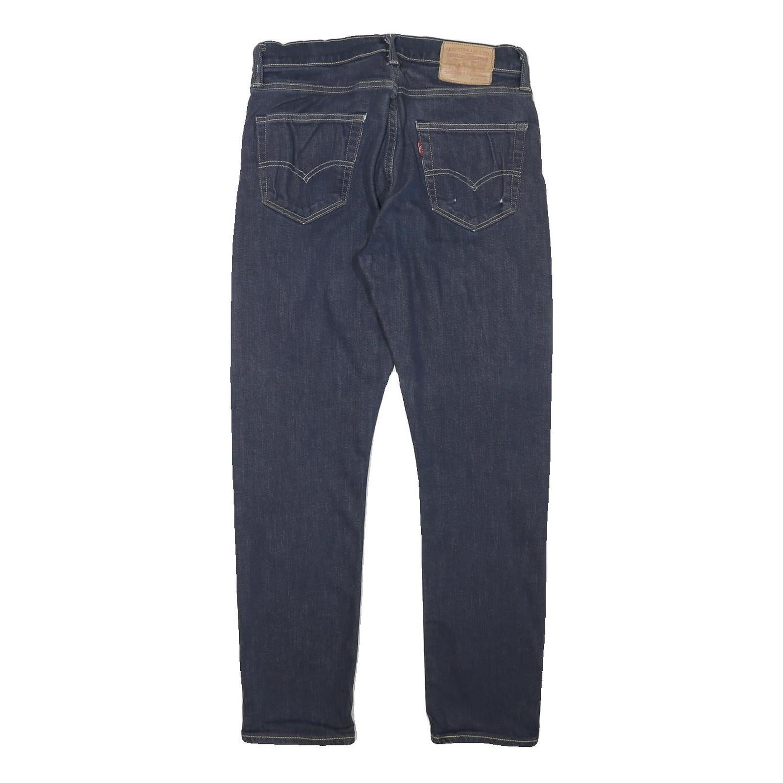 LEVI'S Womens Regular Fit Skinny Blue Denim Raw W29 L27 Classic Zip Jeans