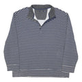 NAUTICA Mens Blue & White Patterned Pullover Jumper Crew Neck Cotton Blend 2XL