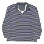NAUTICA Mens Blue & White Patterned Pullover Jumper Crew Neck Cotton Blend 2XL