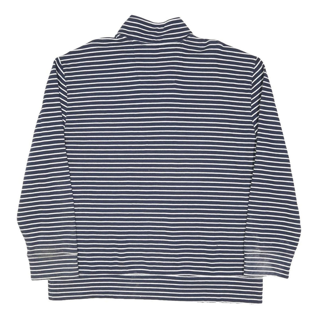 NAUTICA Mens Blue & White Patterned Pullover Jumper Crew Neck Cotton Blend 2XL