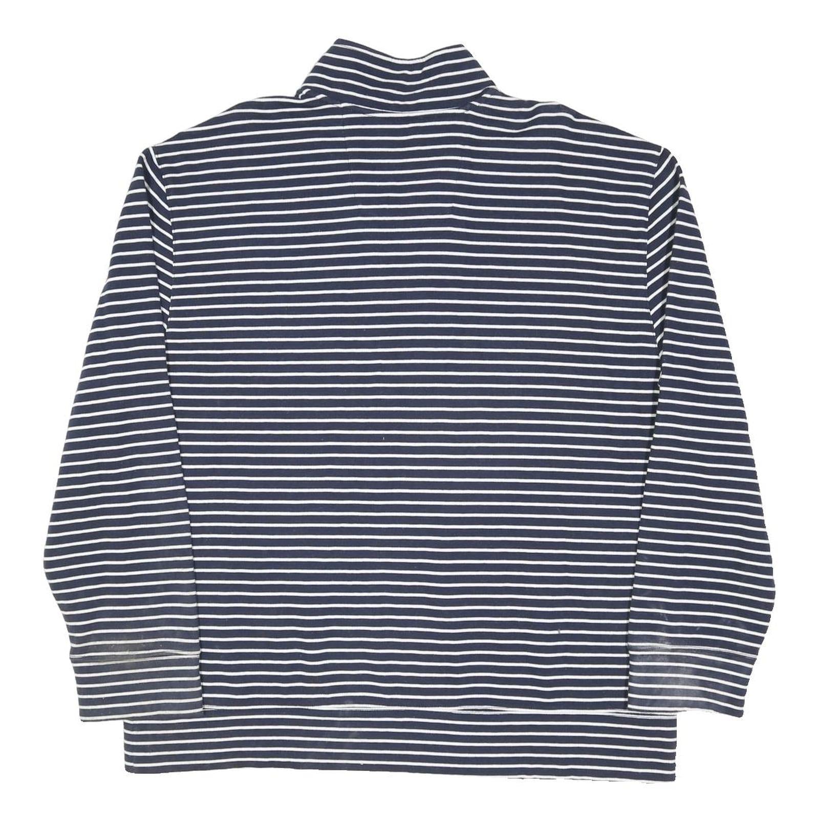 NAUTICA Mens Blue & White Patterned Pullover Jumper Crew Neck Cotton Blend 2XL