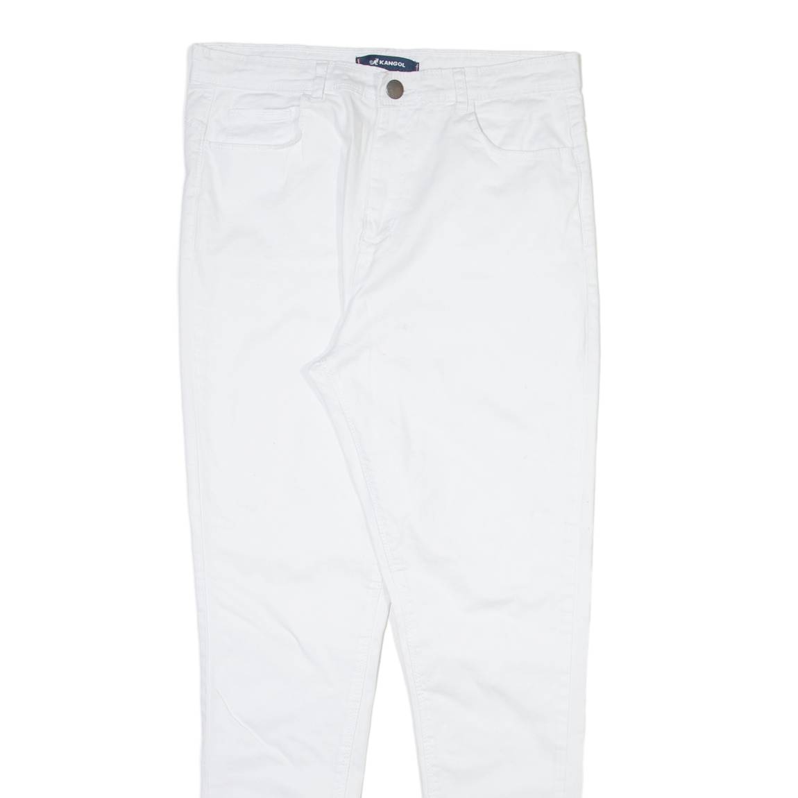 KANGOL Womens Trousers White Slim Skinny W30 L30