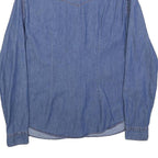 TERRANOVA Womens Blue Denim Shirt S Button Pocket Casual Lightweight Cotton