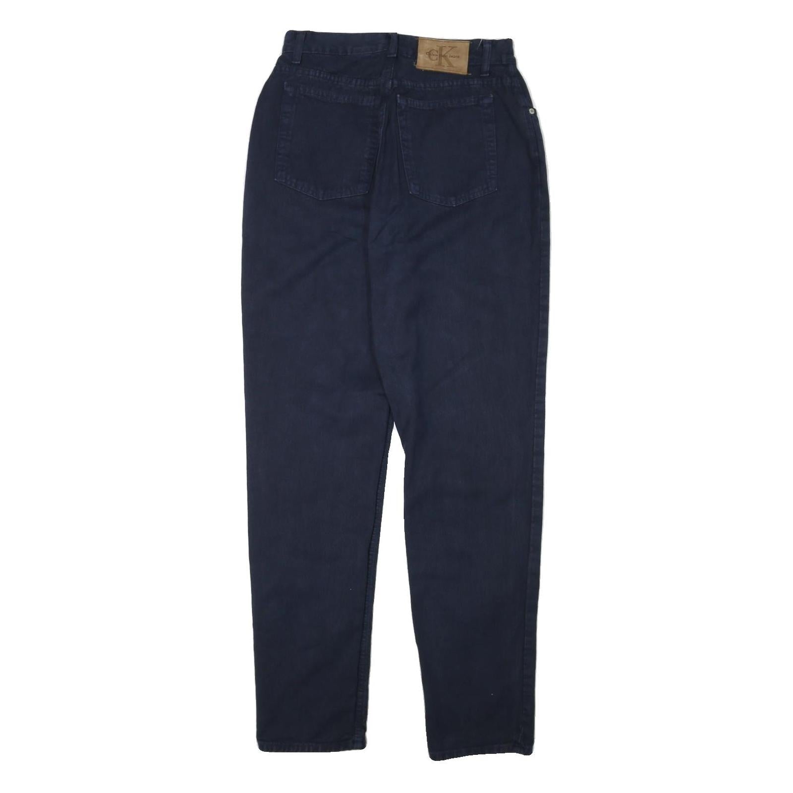 CALVIN KLEIN JEANS Womens Slim Navy Blue Denim Jeans Cotton Blend W28 L31