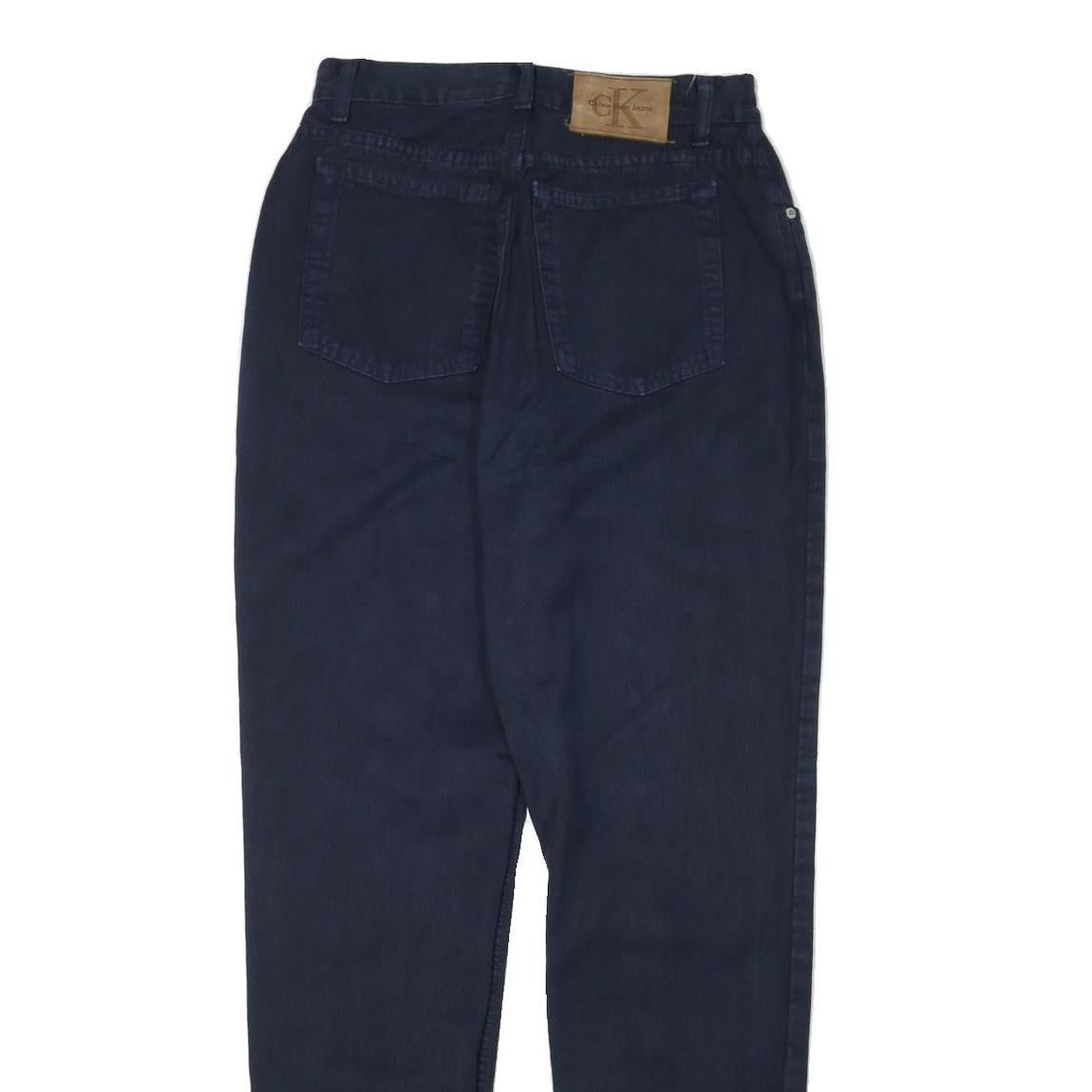 CALVIN KLEIN JEANS Womens Slim Navy Blue Denim Jeans Cotton Blend W28 L31