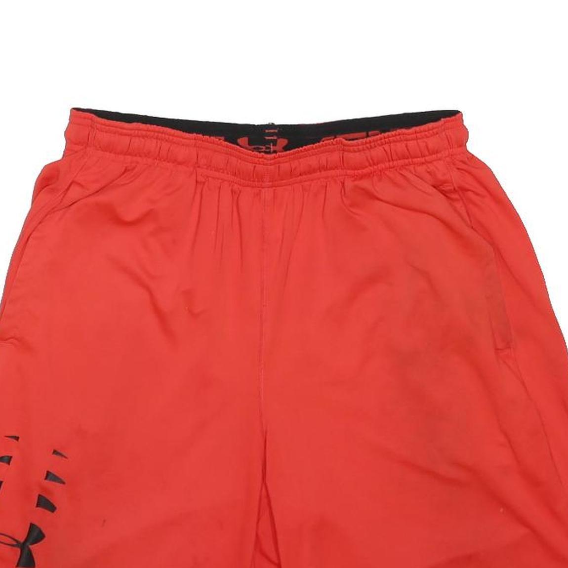 UNDER ARMOUR Mens Shorts Red Casual L W30 Sports Logo Athletic