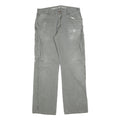 DICKIES Mens Grey Cotton Blend Relaxed Straight Trousers W34 L34 Workwear Casual