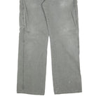 DICKIES Mens Grey Cotton Blend Relaxed Straight Trousers W34 L34 Workwear Casual