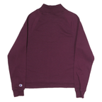 CHAMPION Womens Maroon Crew Neck Sweatshirt M Cotton Pullover Lightweight