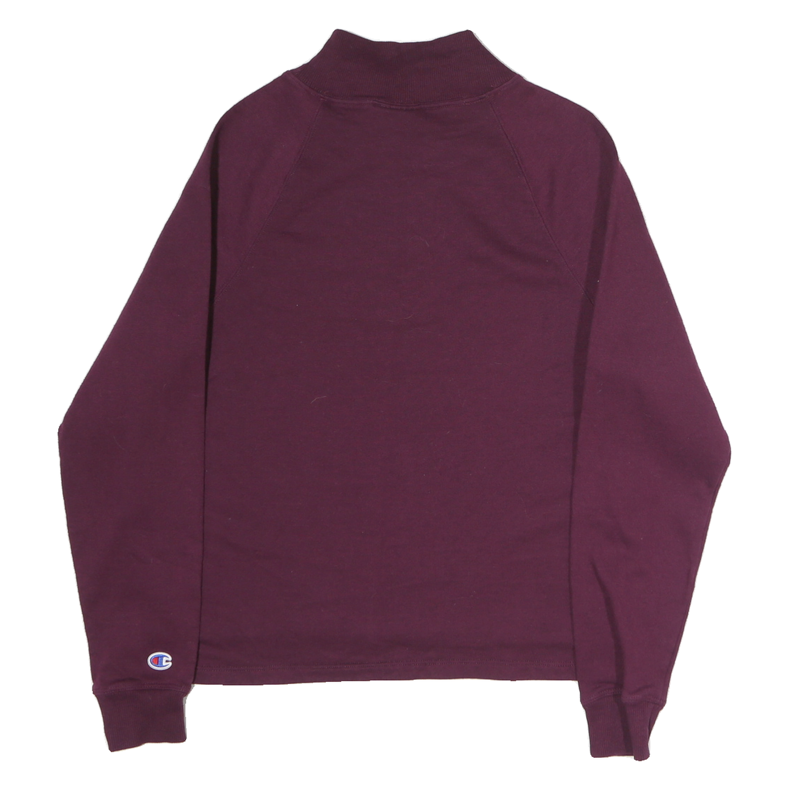 CHAMPION Womens Maroon Crew Neck Sweatshirt M Cotton Pullover Lightweight