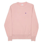 CHAMPION REVERSE WEAVE Mens Pink Crew Neck Sweatshirt S Cotton Pullover