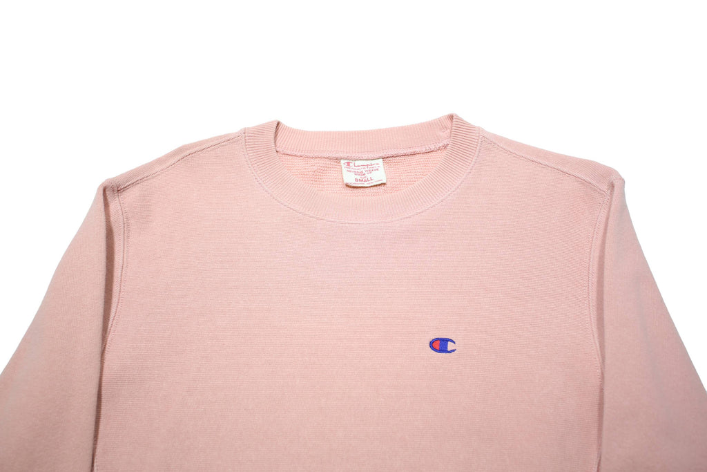 CHAMPION REVERSE WEAVE Mens Pink Crew Neck Sweatshirt S Cotton Pullover