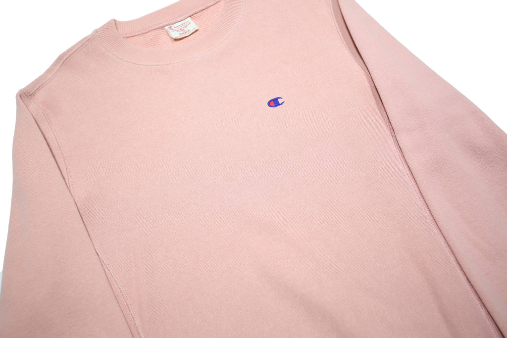 CHAMPION REVERSE WEAVE Mens Pink Crew Neck Sweatshirt S Cotton Pullover