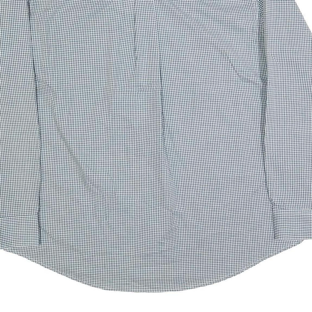 CHAPS Mens Blue & White Check Shirt XL Cotton Blend Button Down Casual