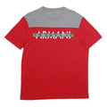 ARMANI EXCHANGE Mens Red & Grey Graphic T-Shirt L Short Sleeve Crew Neck Logo