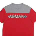 ARMANI EXCHANGE Mens Red & Grey Graphic T-Shirt L Short Sleeve Crew Neck Logo