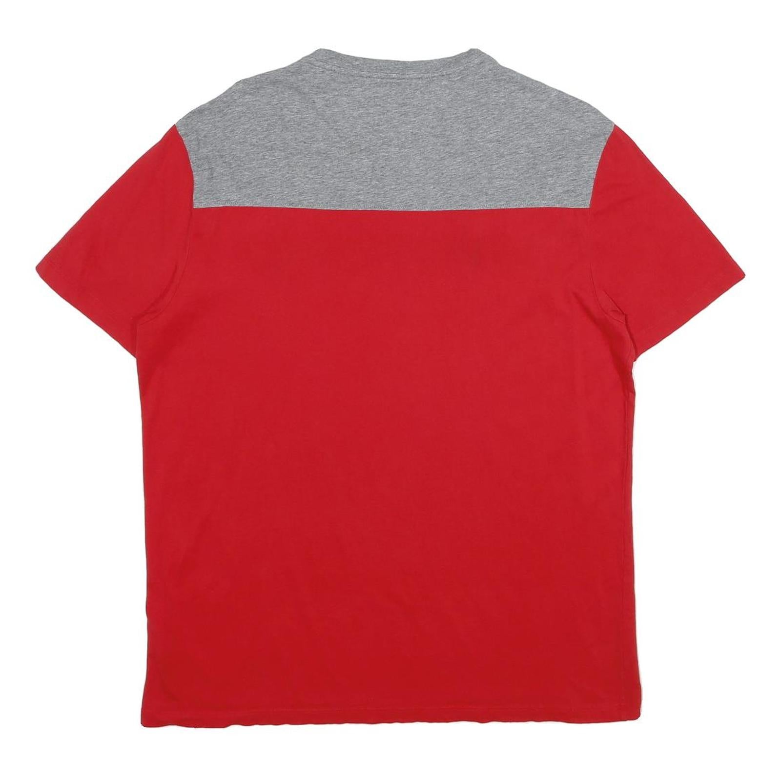 ARMANI EXCHANGE Mens Red & Grey Graphic T-Shirt L Short Sleeve Crew Neck Logo