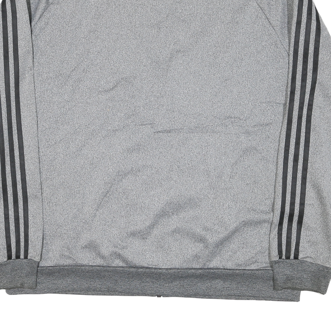 ADIDAS Mens Grey & Black Track Jacket XL Polyester Blend Zip Athletic Style