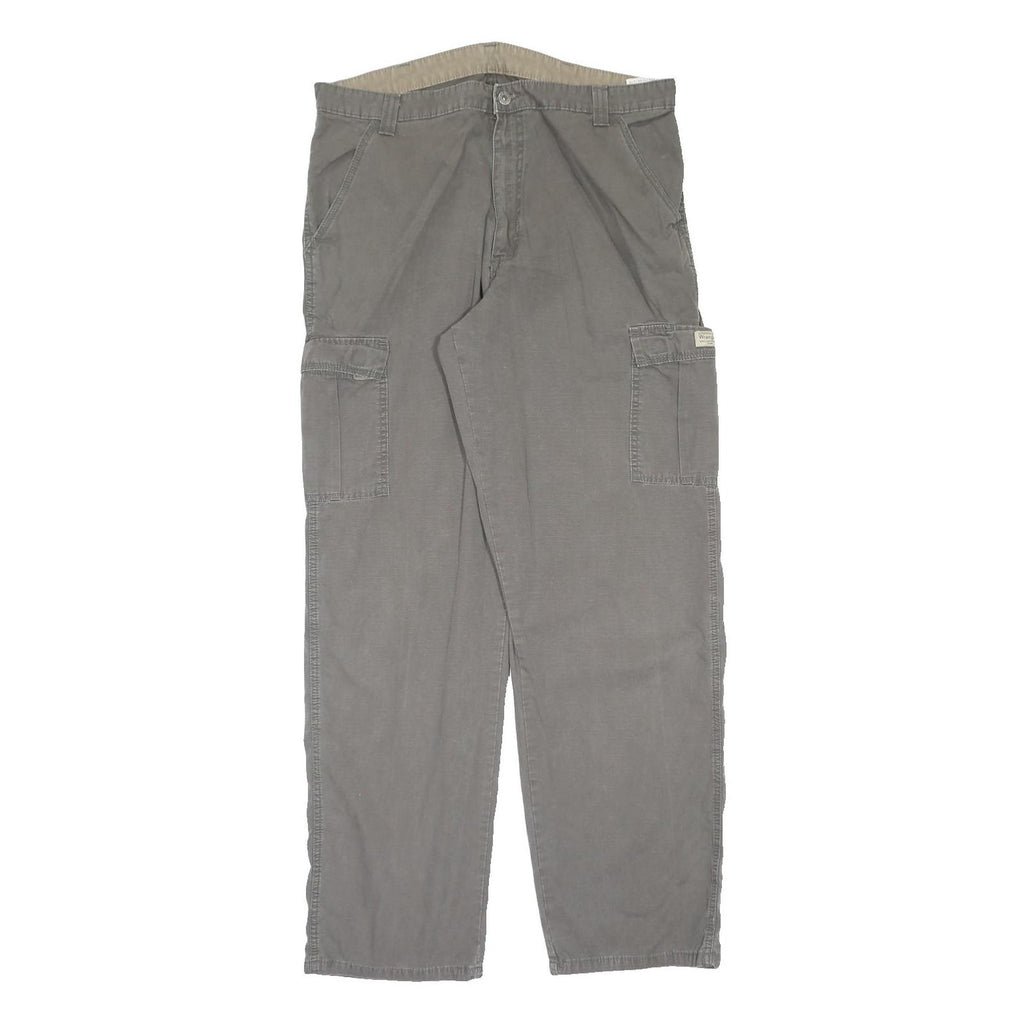 WRANGLER Mens Grey Regular Fit Cargo Trousers W36 L34 Workwear Casual