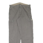 WRANGLER Mens Grey Regular Fit Cargo Trousers W36 L34 Workwear Casual