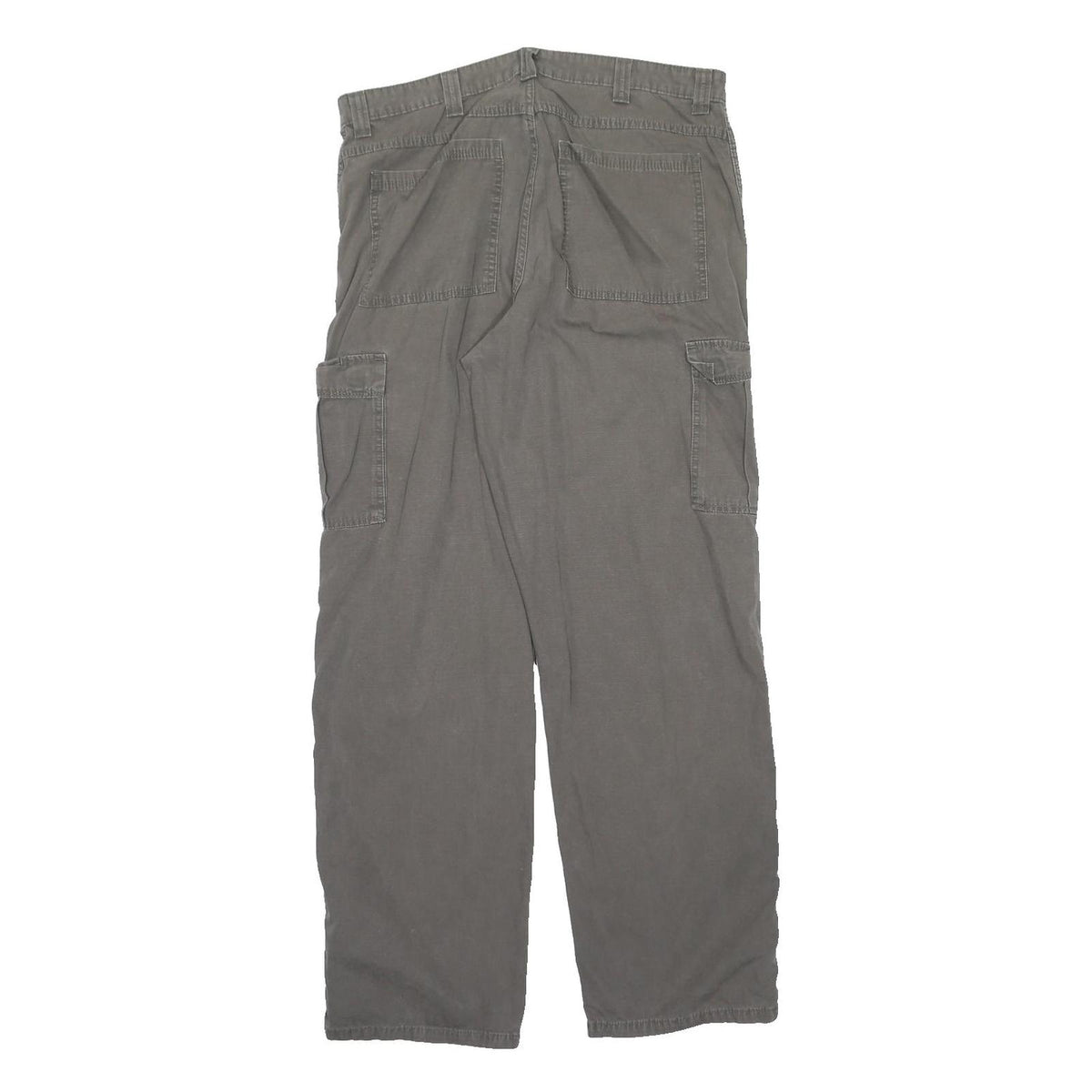 WRANGLER Mens Grey Regular Fit Cargo Trousers W36 L34 Workwear Casual