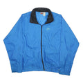 NIKE Mens Blue Nylon Zip Jacket L Plain Lightweight Sports Casual Wear
