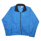 NIKE Mens Blue Nylon Zip Jacket L Plain Lightweight Sports Casual Wear
