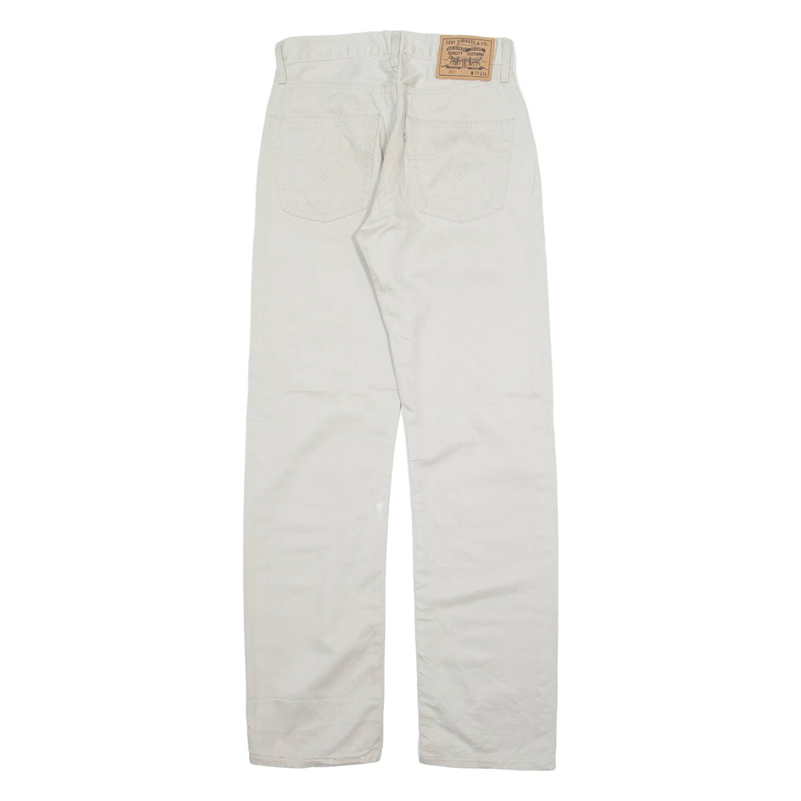 LEVI'S 551 Mens Trousers Cream Regular Straight W29 L31