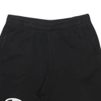 CHAMPION Mens Black Casual Shorts L W32 Cotton Blend Logo Print Comfortable